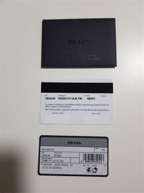 carte d'authenticité prada|prada authentication.